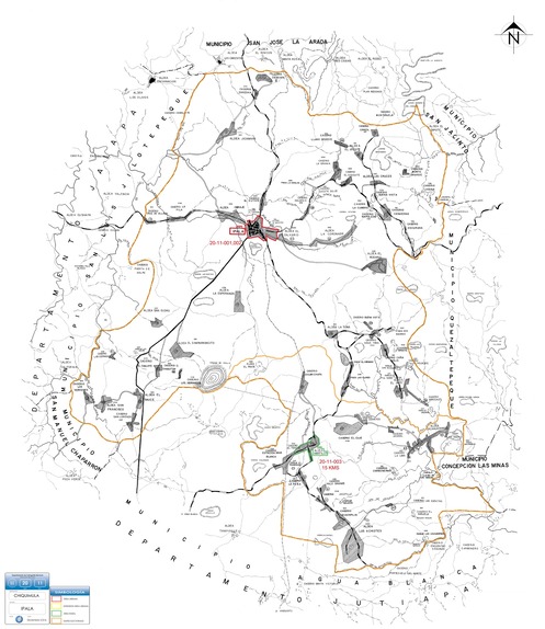 Mapa de Ipala