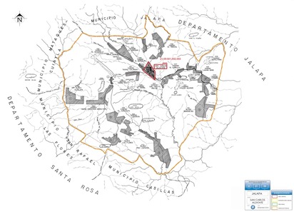 Mapa de San Carlos Alzatate