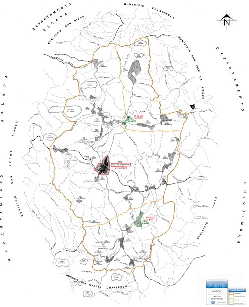 Mapa de San Luis Jilotepeque