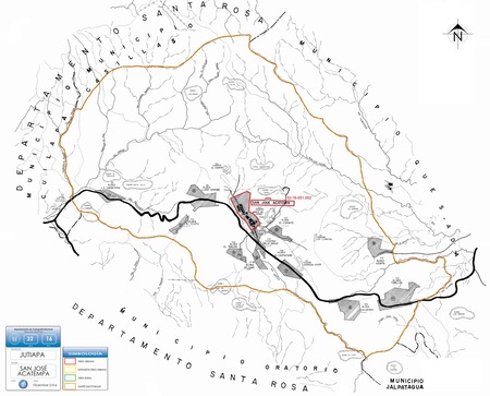 Mapa de San José Acatempa